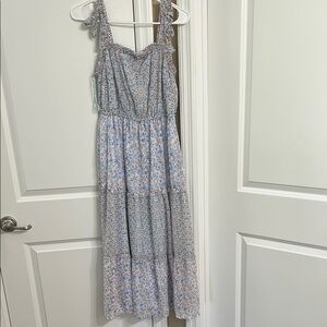 Floral Blue Maxi Dress